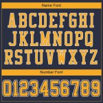 Gold-White Football Custom Jersey Mesh Navy Authentic Gold-White Football Custom Jersey Mesh Navy Authentic