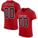 Mesh Black-White Red Jersey Football Custom Authentic Mesh Black-White Red Jersey Football Custom Authentic