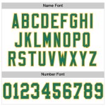 Kelly Authentic Football Mesh White Jersey Custom Green-Gold Kelly Authentic Football Mesh White Jersey Custom Green-Gold