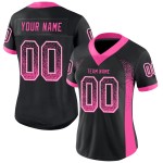 Football Custom Mesh Jersey Pink-White Drift Fashion Black Football Custom Mesh Jersey Pink-White Drift Fashion Black