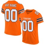 White-Navy Jersey Mesh Authentic Orange Football Custom White-Navy Jersey Mesh Authentic Orange Football Custom