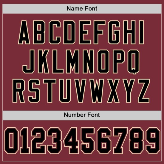 Football Black-Cream Jersey Authentic Burgundy Mesh Custom Football Black-Cream Jersey Authentic Burgundy Mesh Custom