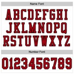 Football Custom Red-Black Jersey White Mesh Authentic Football Custom Red-Black Jersey White Mesh Authentic