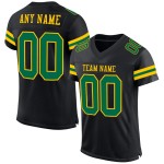 Authentic Custom Mesh Football Black Jersey Kelly Green-Yellow Authentic Custom Mesh Football Black Jersey Kelly Green-Yellow