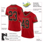 Gold Black-Old Red Football Mesh Authentic Custom Jersey Throwback Gold Black-Old Red Football Mesh Authentic Custom Jersey Throwback