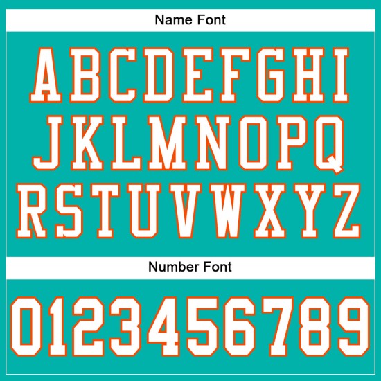 Custom Football Mesh Aqua Jersey White-Orange Authentic Custom Football Mesh Aqua Jersey White-Orange Authentic