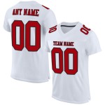Football Custom Red-Black Jersey White Mesh Authentic Football Custom Red-Black Jersey White Mesh Authentic