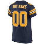 Gold-White Football Custom Jersey Mesh Navy Authentic Gold-White Football Custom Jersey Mesh Navy Authentic