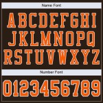 Mesh Jersey Brown Orange-White Custom Authentic Football Mesh Jersey Brown Orange-White Custom Authentic Football