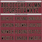 Football Black-Cream Jersey Authentic Burgundy Mesh Custom Football Black-Cream Jersey Authentic Burgundy Mesh Custom