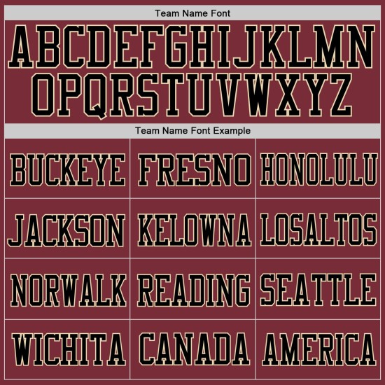 Football Black-Cream Jersey Authentic Burgundy Mesh Custom Football Black-Cream Jersey Authentic Burgundy Mesh Custom