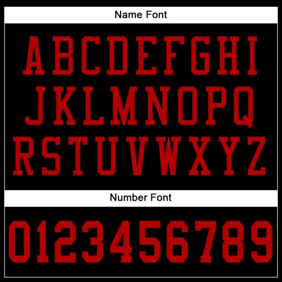 Mesh Authentic Red Black Custom Football Jersey Mesh Authentic Red Black Custom Football Jersey