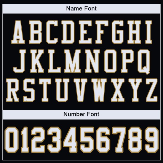 Jersey Black White-Old Authentic Gold Mesh Custom Football Jersey Black White-Old Authentic Gold Mesh Custom Football