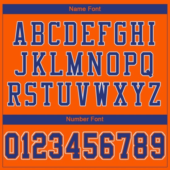 Football Orange Royal-White Mesh Jersey Authentic Custom Football Orange Royal-White Mesh Jersey Authentic Custom