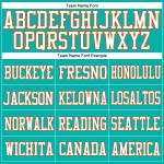 Custom Football Mesh Aqua Jersey White-Orange Authentic Custom Football Mesh Aqua Jersey White-Orange Authentic