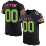 Football Custom Neon Green-Pink Black Jersey Mesh Authentic Football Custom Neon Green-Pink Black Jersey Mesh Authentic