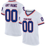 Jersey Royal-Orange Football Authentic White Mesh Throwback Custom Jersey Royal-Orange Football Authentic White Mesh Throwback Custom