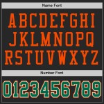 Jersey Custom Mesh Green-Orange Black Football Authentic Kelly