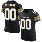 Jersey Black White-Old Authentic Gold Mesh Custom Football Jersey Black White-Old Authentic Gold Mesh Custom Football